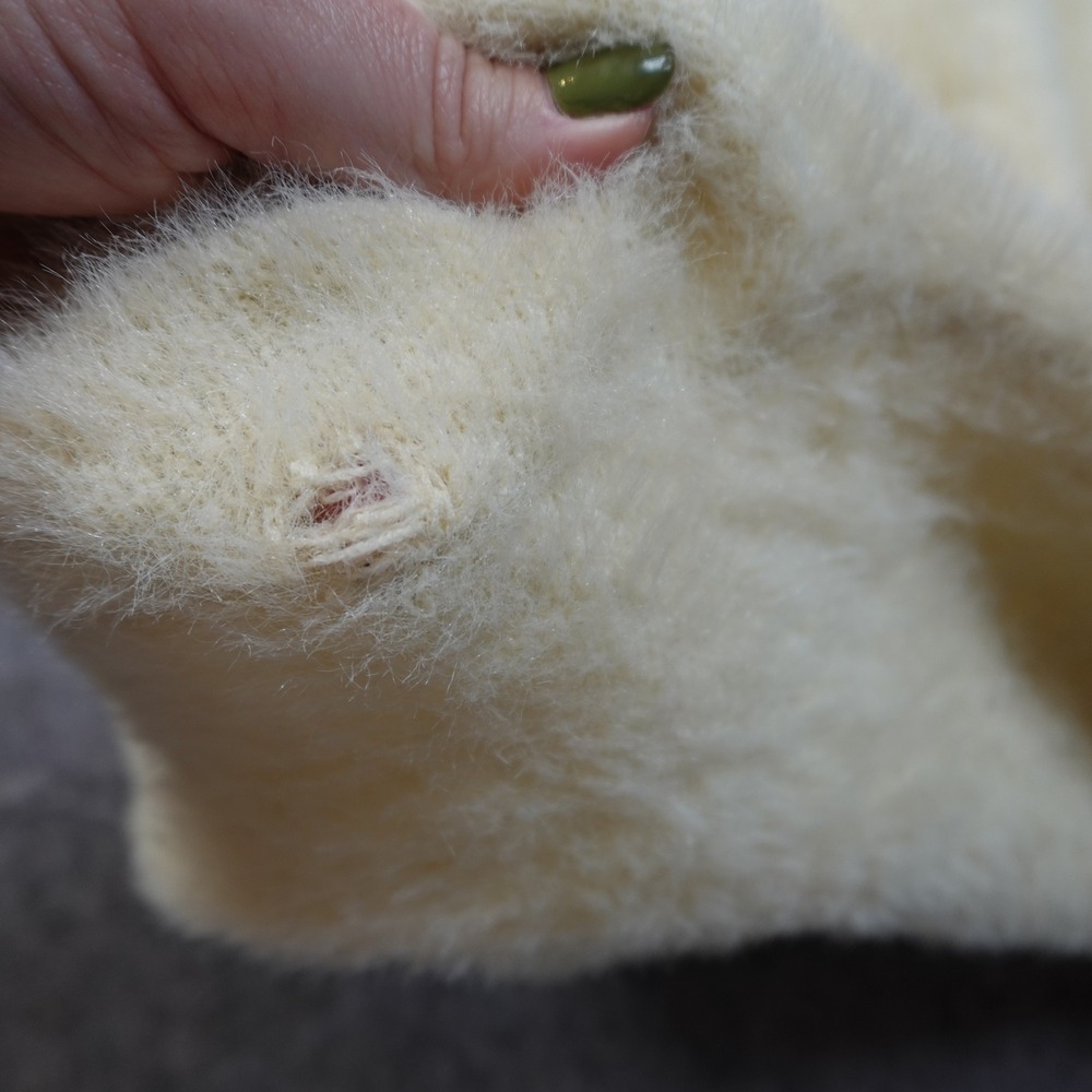 Anthropologie Cardigan Womens One Size Sleeping On Snow Fuzzy Cozy Night Bell - Picture 11 of 12